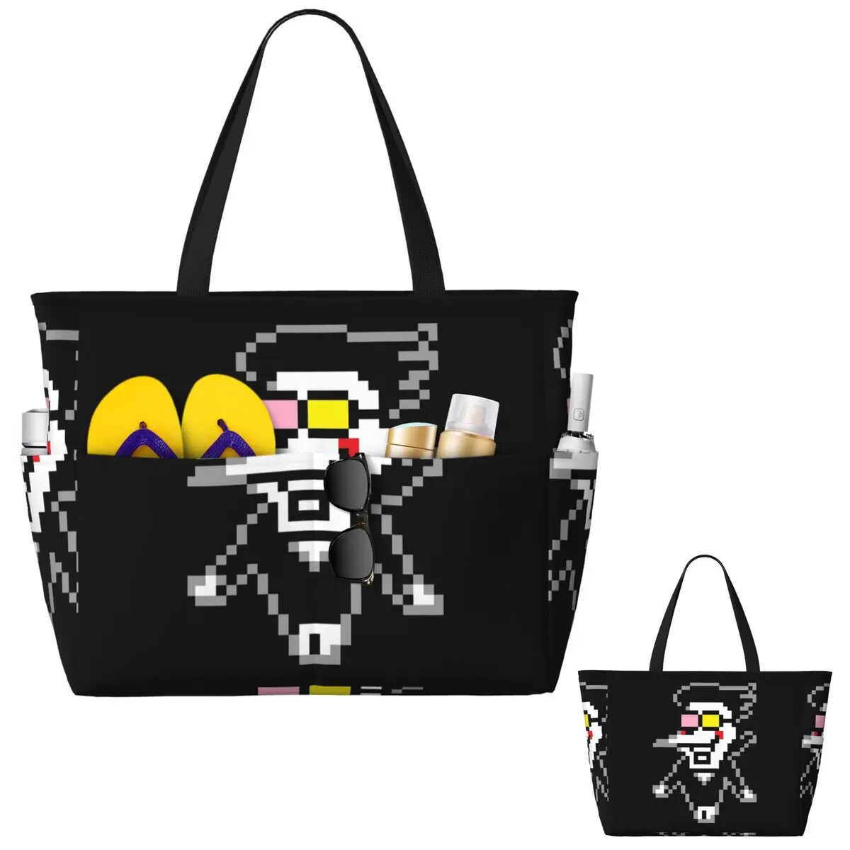 Deltarune Chapter 2 Spamto Beach Tote Bag Sport Gym Yoga Duffle Large Tote Bag Women Travel Bag Fitness bag