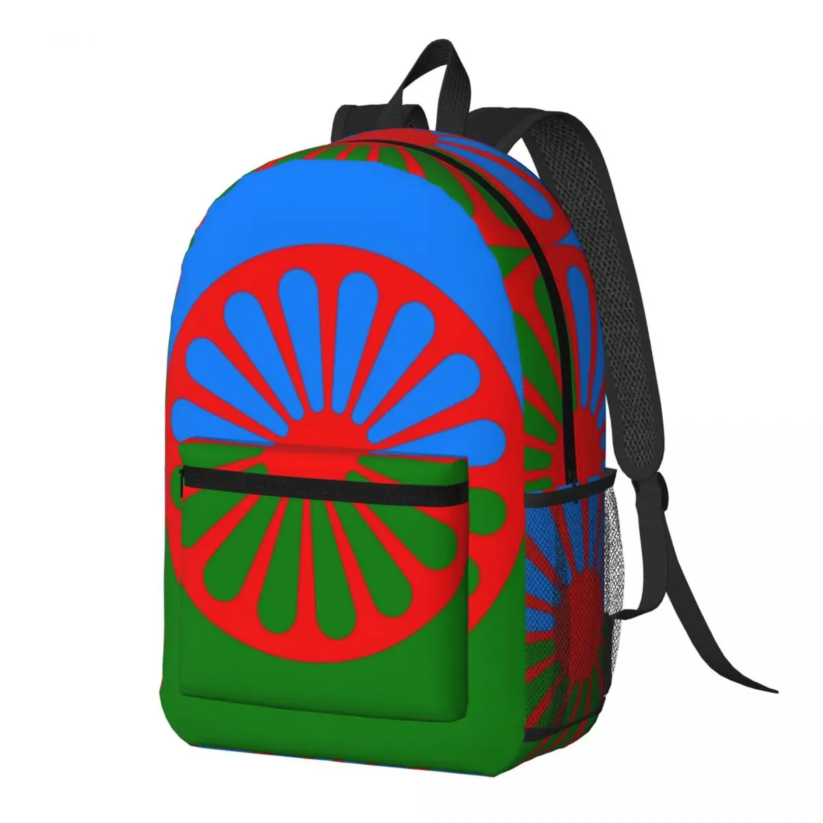 Romany Gypsy Flag Backpack Daypack Large Capacity Children BookBag School Bag Shoulder Bags for Men Women
