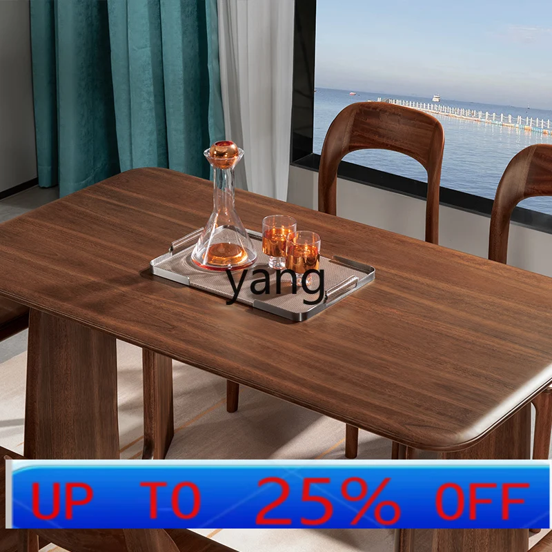 

yhm new Chinese solid wood dining table modern simple light luxury dining table dining table and chairs