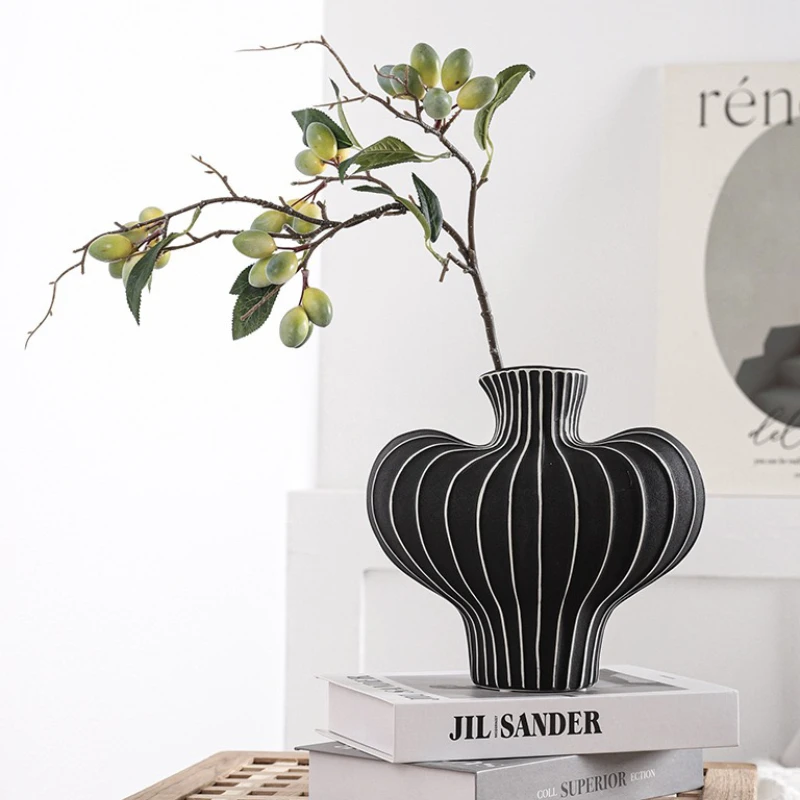 

1pc Ceramic Shaped Vase Decoration Home Hydroponic Vase Home Furnishing Decorations Housewarming Gift Ceramic Container