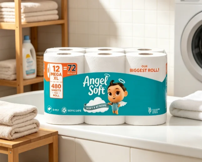 Angel Soft Mega XL Toilet Paper 12 Rolls