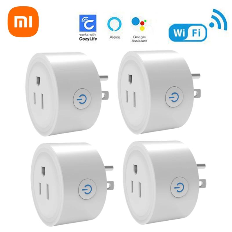 Xiaomi 10A WiFi Smart Socket Timer Function US Plug Tuya Smart Life App Control Voice Control Works With Alexa Google Home