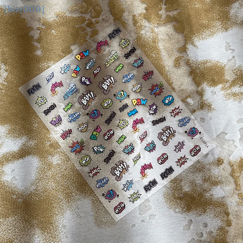 【buy009】 Adesivi per nail art con design a lettere colorate 3D Lettere dell'alfabeto maiuscole Disegni artistici Decorazione per decalcomanie per nail art fai da te