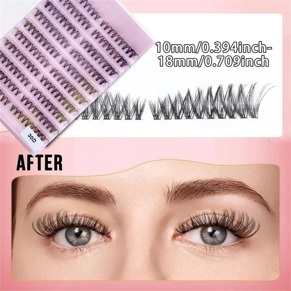 10 file di 180 occhi di gatto, effetto ciglia naturali, graziosi ciglia finte per occhi di bambino!
