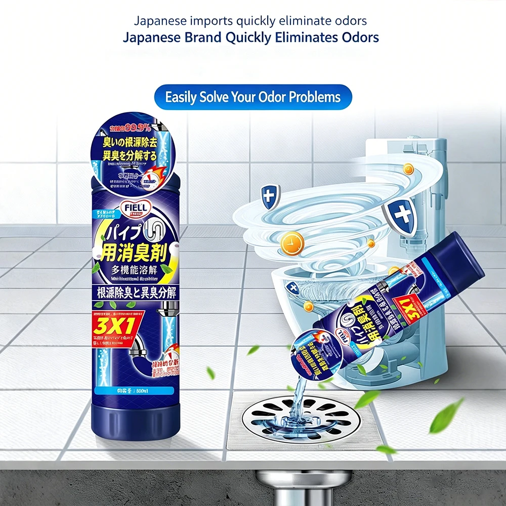 Multi-Surface Powerful Cleaner Easy to Use for Sink & Pipe Cleaning Sewer Deodorant To Clear Stain Remover for Pipe Cleaning