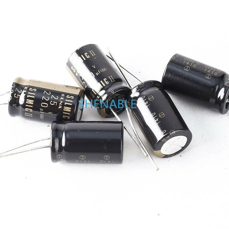 JAPAN 4PCS Elna Rfs silmic II 220uf 25V highest audio Capacitor New diy HiFi