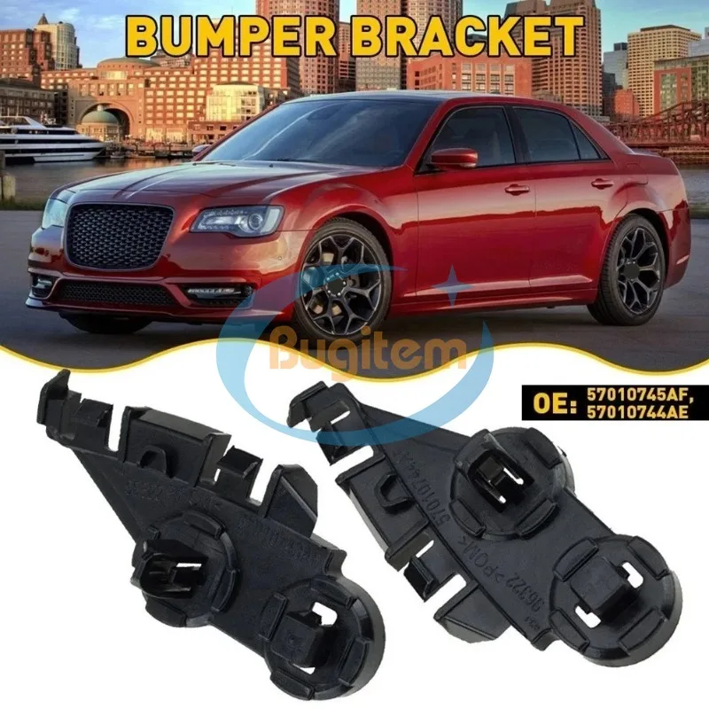 2PCS Black Car Front Bumper Support Bracket Fit For Chrysler 300 2011-2018 2019 2020 57010745AF 57010745AE 57010744AF 57010744AE