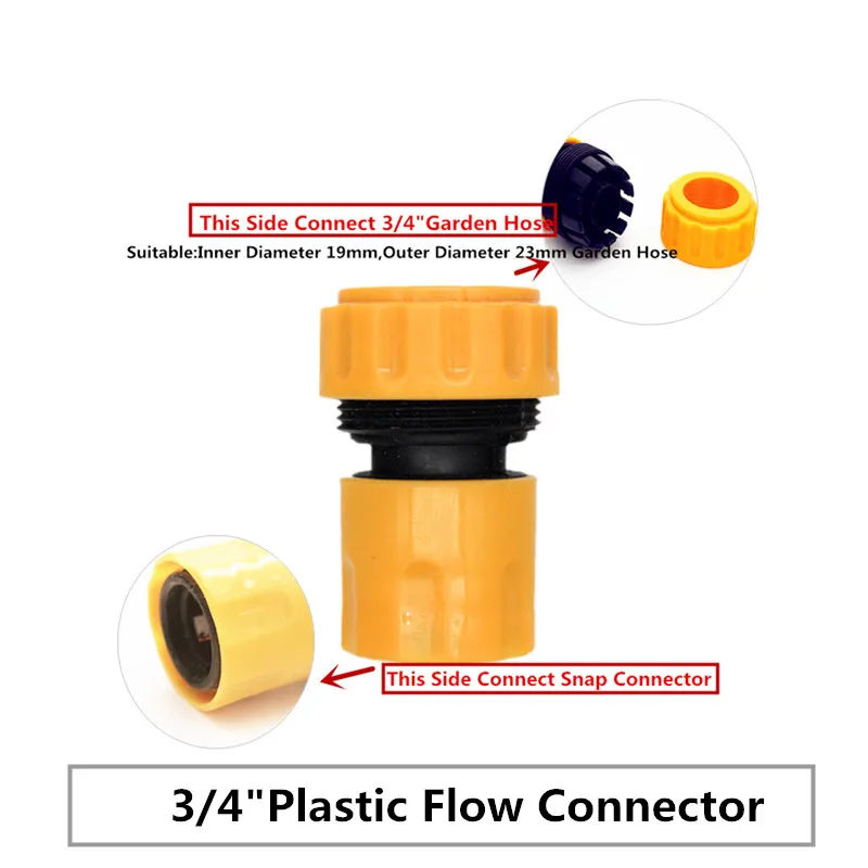 Plastikowa szybkie złącza węża wodnego 3/4 \'\'Flow Connecotr do łączniki rurowe ogrodowego 19mm nawadnianie naprawy węża