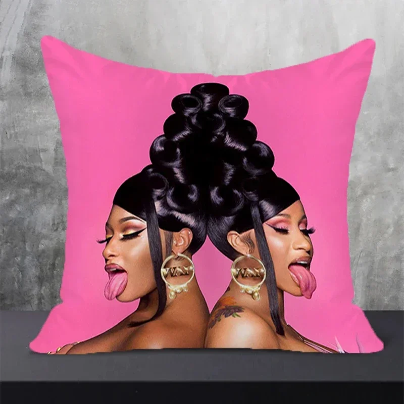 Cardi B Wap Furniture Home Decor Cushions Pillow Covers Decorative Pillowcase Art Cushion Cover Pillows Sofa Luxury Cases Hugs