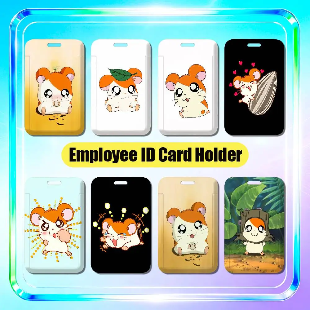 For Hamtaro Hamster Employee ID Card Holder Office Badge Student Bank Work Credit Holders Hard Case Shell