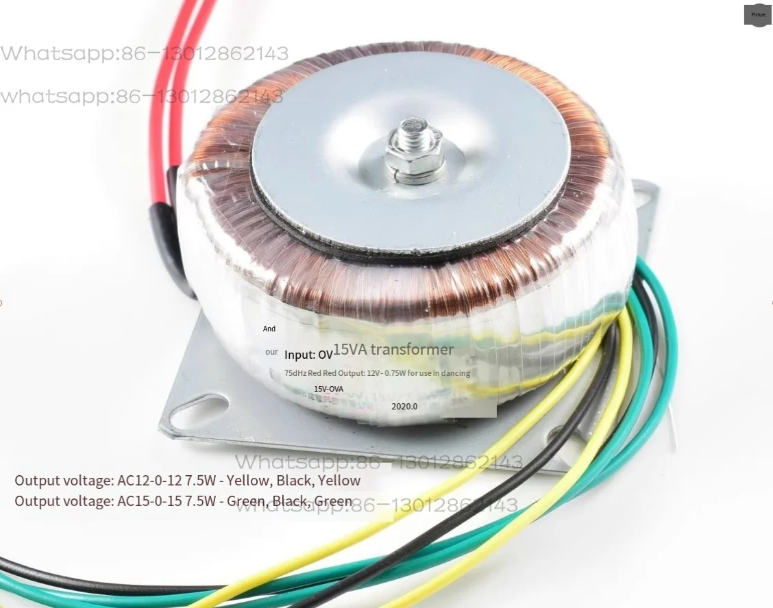 2026   NEW Suitable for DAC low-leakage pure copper toroidal transformer 15VA dual 15V plus dual 12V