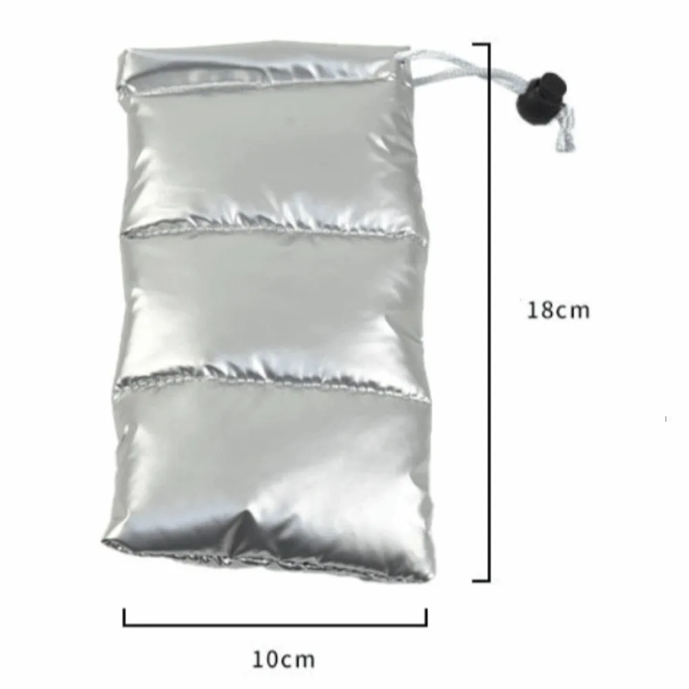 Kotak Kacamata Lembut Bergaya Tas Penyimpanan Perak Portabel Tempat Kacamata Tali Serut Penyimpanan Harian