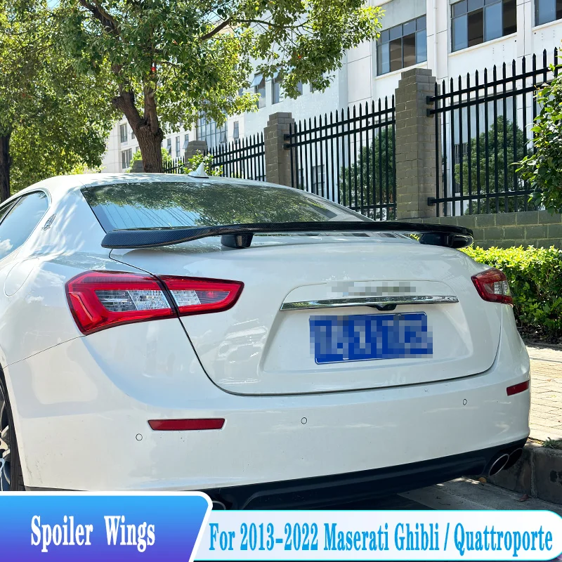 

For 2013--2022 Maserati Ghibli Quattroporte Rear Trunk Lip Spoiler Wings Tail Lid Wings ABS Plastic Tuning Body Kit Accessories