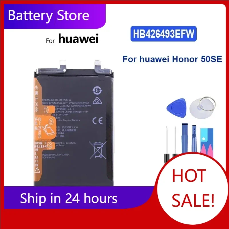 HB426493EFW For Honor 50se 50 se JLH-AN00,Hi Nova9 Nova 9 SE FIO-BD00,Nova 10 NCO-AL00 Phone Batteries+Too