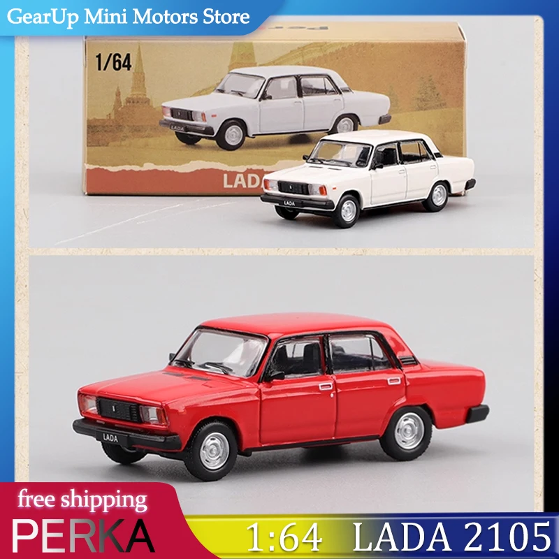 

Perka Lada 2105 Diecast Model Car 1:64 Soviet Era Vintage Sedan Alloy Collectible Display Piece for Enthusiasts & Kids Toys Mode