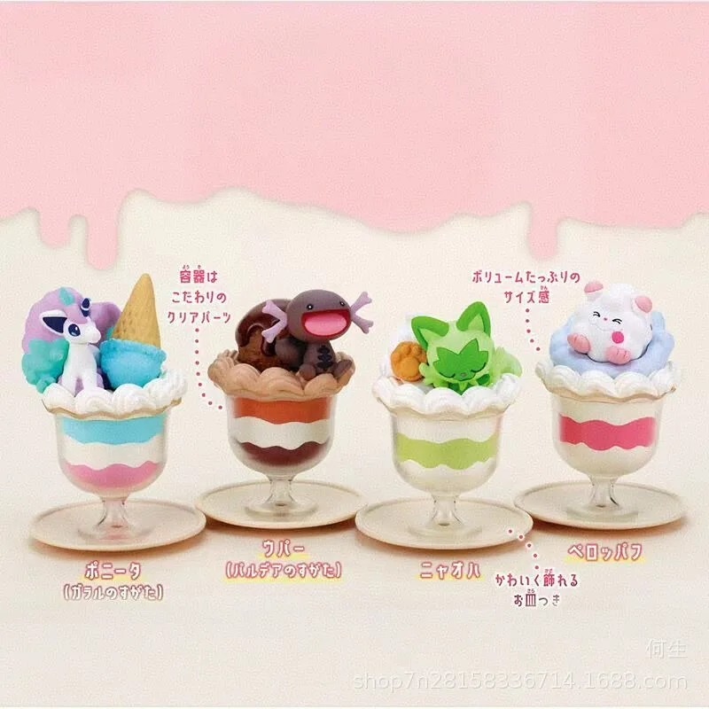 Pokemon Yummy Sweets Macot 5 Icecream Cup Blind Box Toys Cute Anime Figure Sprigatito Doll Model Toys Collect Ornaments