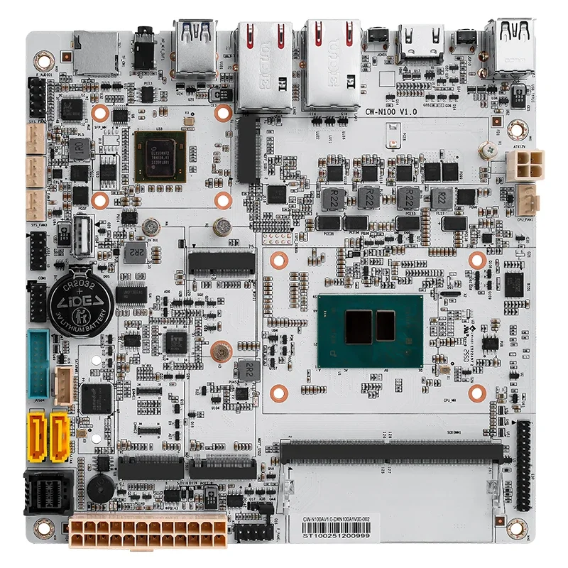 YiHESE CW-NAS-ALT-20G Mini ITX N150 DDR5 48G 3 NVMe 6 SATA3.0 WiFi TF eMMC HDMI4K NAS Soft Router Firewall Server Motherboard