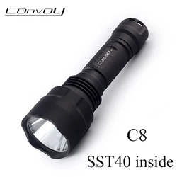 Convoy C8 with SST40 Linterna Led Flashlight High Powerful Fishing Lamp 18650 Tactical Latarka Camping Work Light
