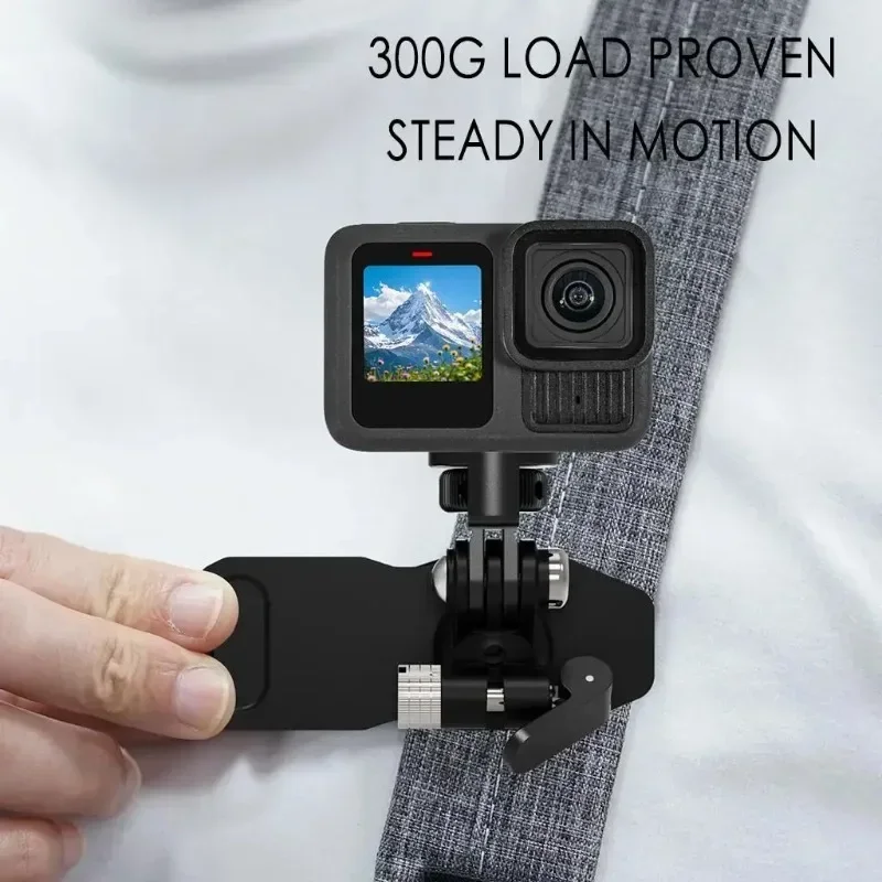 

360° Damping Backpack Shoulder Strap Clip Wearable for Insta360 GoPro DJI Magnetic Quick Release Action Camera Mount POV Mount