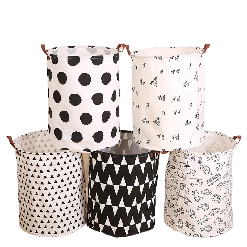 40 x 50 cm Cesto per la biancheria super grande con coulisse Rotondo Vestiti sporchi Giocattoli Secchio pieghevole Anti-polvere Grande cesto per barile di stoccaggio