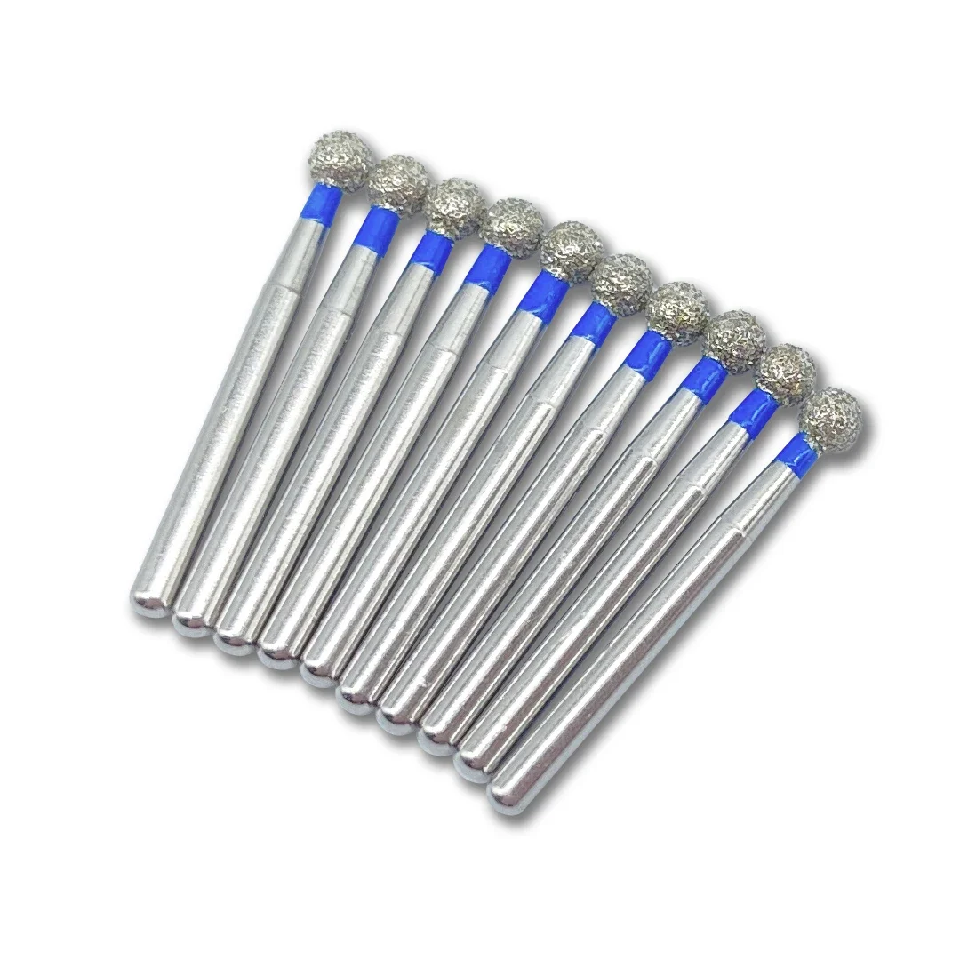 10pcs Tomenty Dental Diamond Bur FG Drills Dia 1.6mm dental carbide ball strawberries Polishing  Teeth Whitening Tools