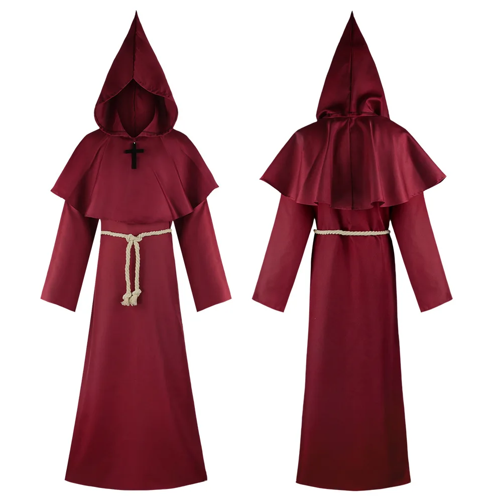 

Wizard costume, priest costume, COS 2026 Halloween costume, medieval monk costume, mid sleeved monk robe, stage costume