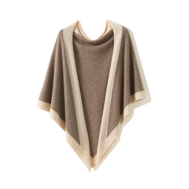 Women's 100% cashmere Stole color matching scarf fashion knit Shawl warm Poncho comfortable wholesale