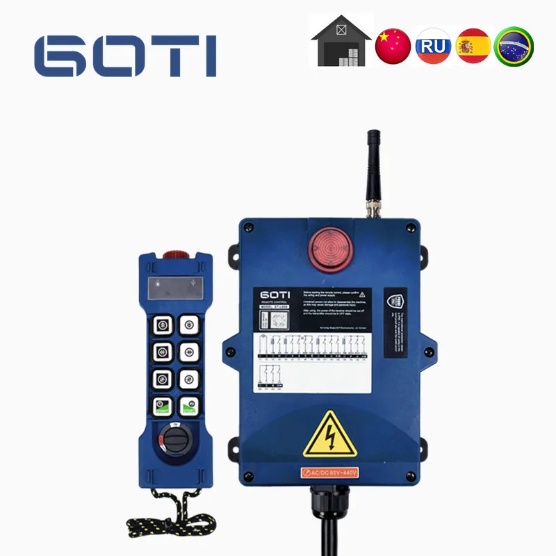 GT-LD08 Industrial Radio Wireless Crane Hoist Remote Control 8 Dual Switch Channel Replace UTING F24-8D TELEcontrol TELECRANE