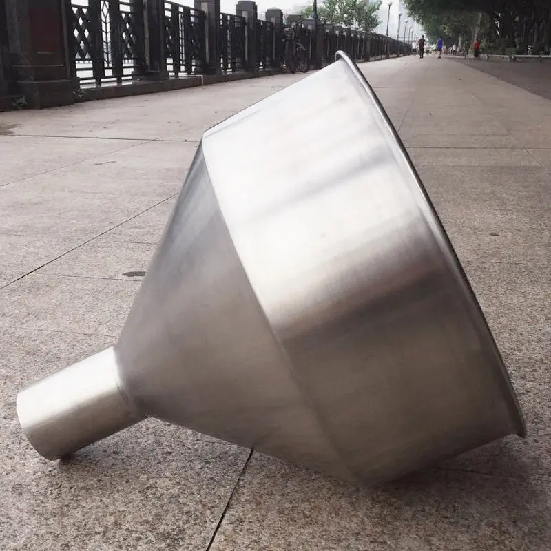 1Pcs 304 Stainless Steel Food Machinery Hopper Storage Bucket Paste Liquid Cylinder Dropping Bucket Large Diameter Funnel
