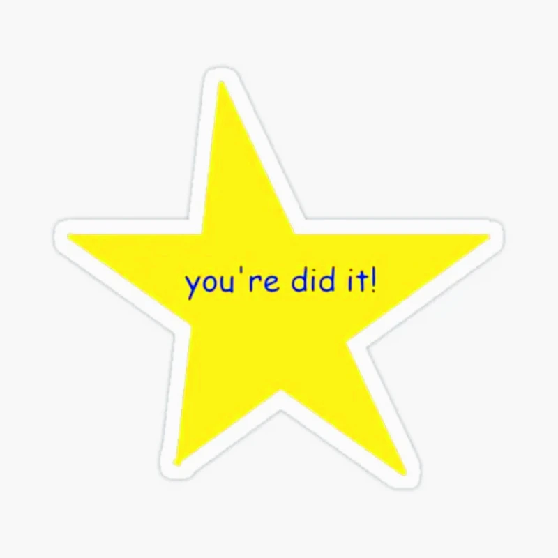 

You Re Did It Star, 10 шт., наклейки для автомобильных бутылок с водой, мультяшные наклейки на окно, наклейки на бампер, настенные украшения, милые, 15 см, ПВХ KK