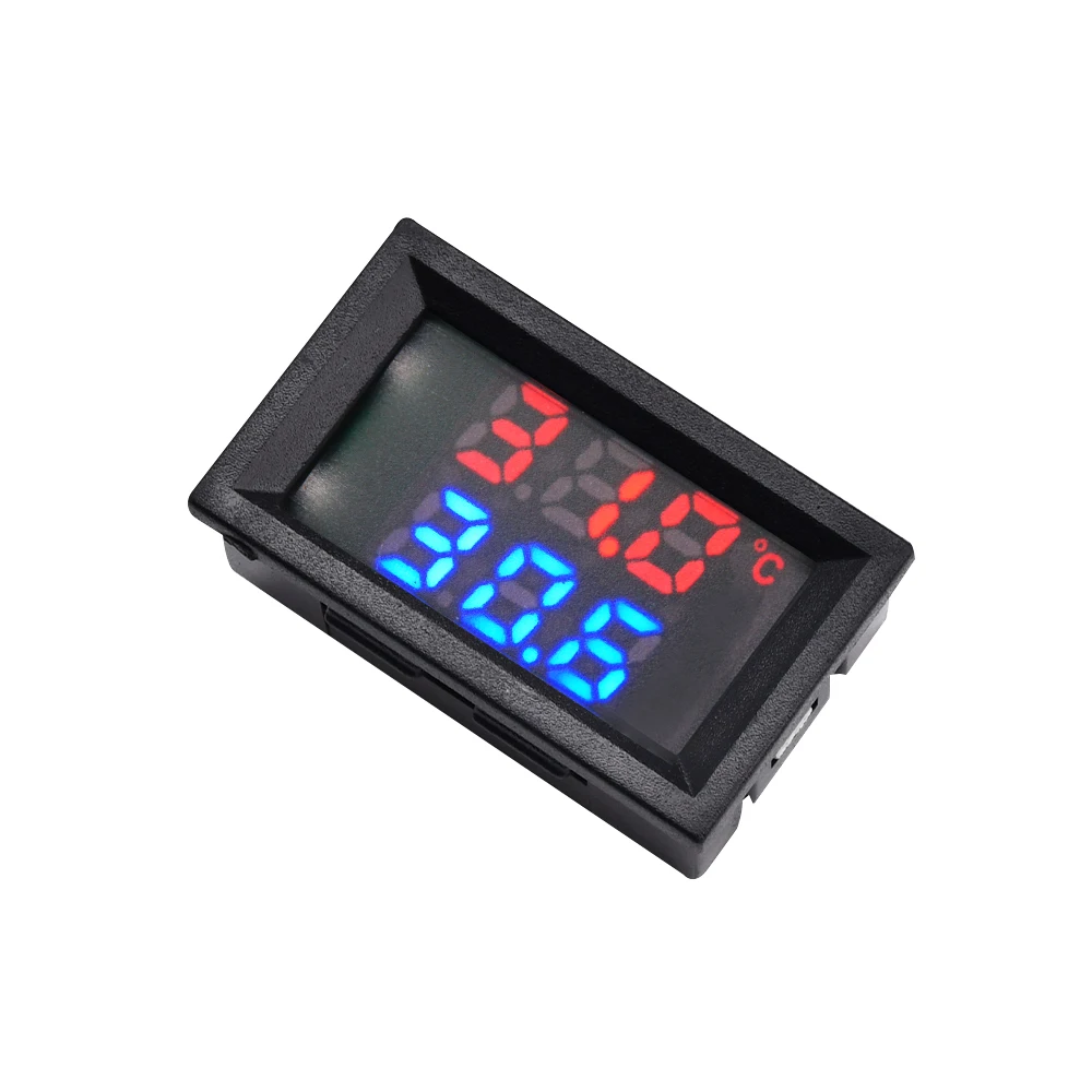 DC4-30V 100cm Digitales DC-Doppelanzeige-Voltmeter-Thermometer-Temperatursensor-Detektor mit NTC 10K 3950 Sonde – Detail 5
