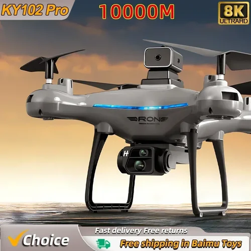 KY102 RC Drone 8K Profesional Cámara Doble Antena 360 °   Quadcopter evitación de obstáculos flujo óptico aéreo Dron juguetes