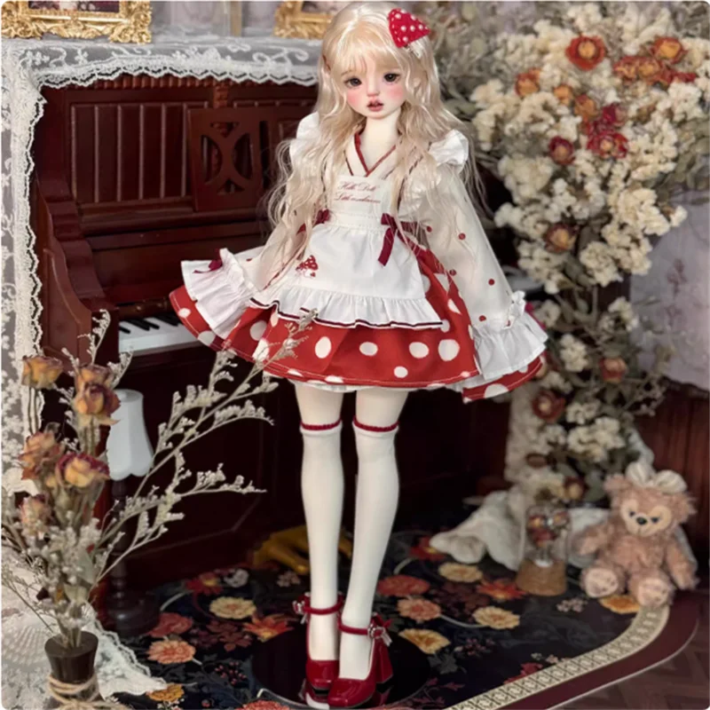 

1/4 BJD Doll Clothes Outfit Skirt Socks Headwear MSD MDD Doll Accessories Dress Up Gift Diy Clothes(No Doll)