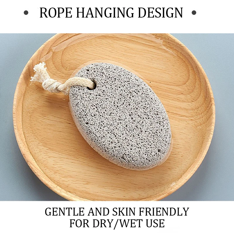 Hard Natural Pumice Stone Feet Elliptical Exfoliation Tool Accessories Foot Scrubber Dead Skin Pedicure Brush