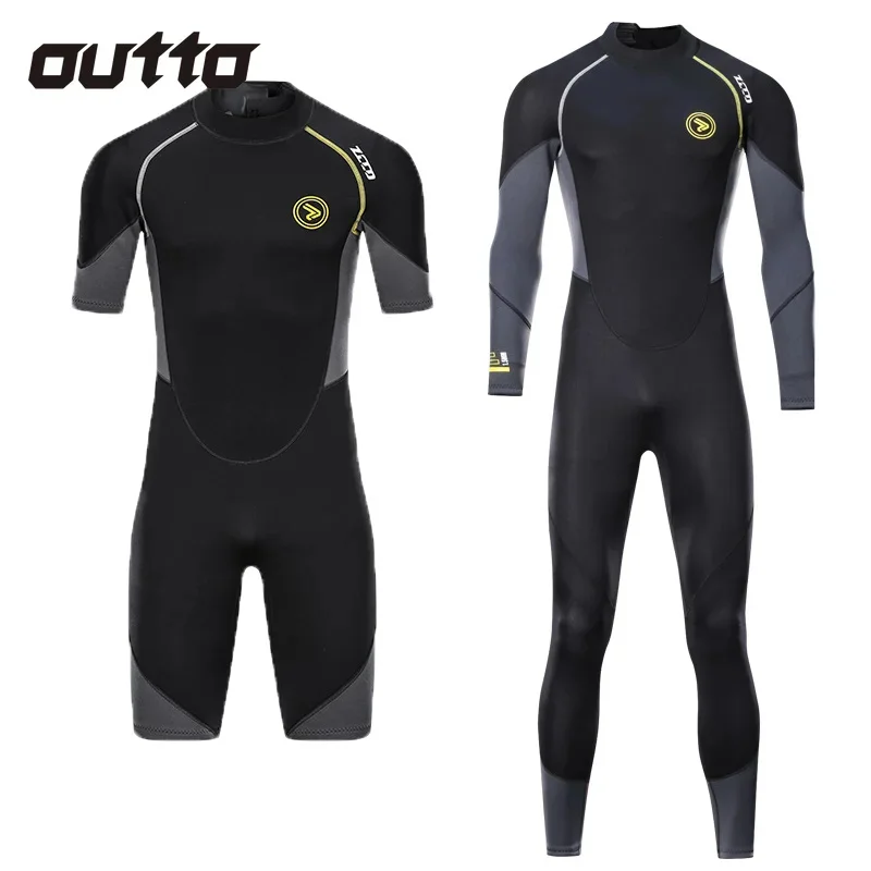 

1.5MM One-piece Wetsuit Men Sunscreen Beach Surfing Clothing Wear-resisting Warm Winter Swimming Snorkeling Suit Large Size 4XL