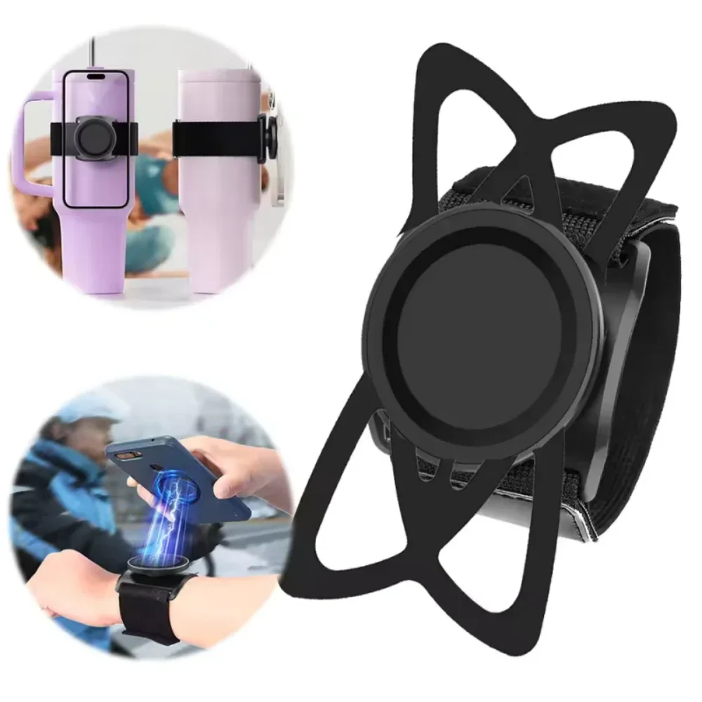 

Wristband Phone Holder Universal Magnetic Wrist Strap for MagSafe iPhone 16 15 Samsung Armband for Running Hiking Cycling
