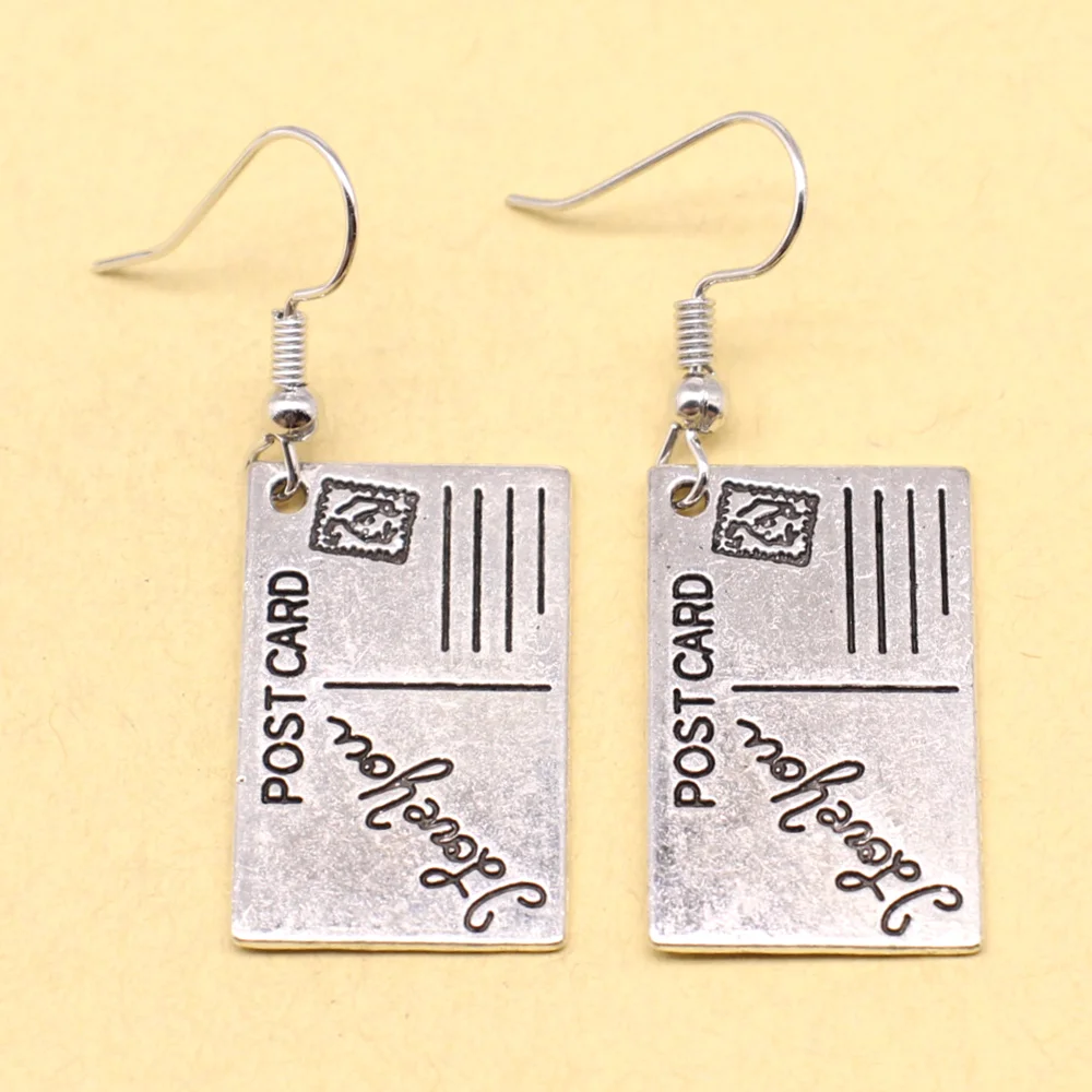 1 Pair Passport Wedding Earrings Jewels For Crafts 16x26mm