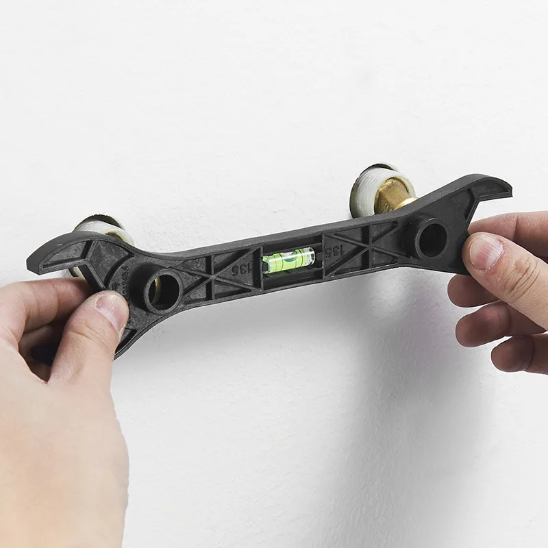 Material Plástico Multifuncional Chave de Cabeça Dupla Fino Acabamento com Nível de Espírito Ferramenta Manual Ferramentas Encanamento Torneira Chave Repaa