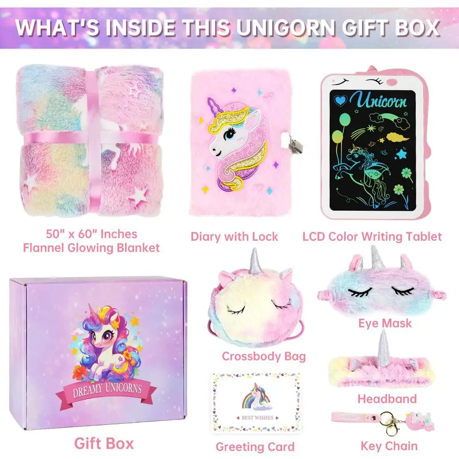 Unicorn Gifts for Girls, Girls Toys Age 68, Birthday Gifts for Girls Age 3 4 5 6 7 8 Years Old Girl, Valentines Day Gifts for Ki