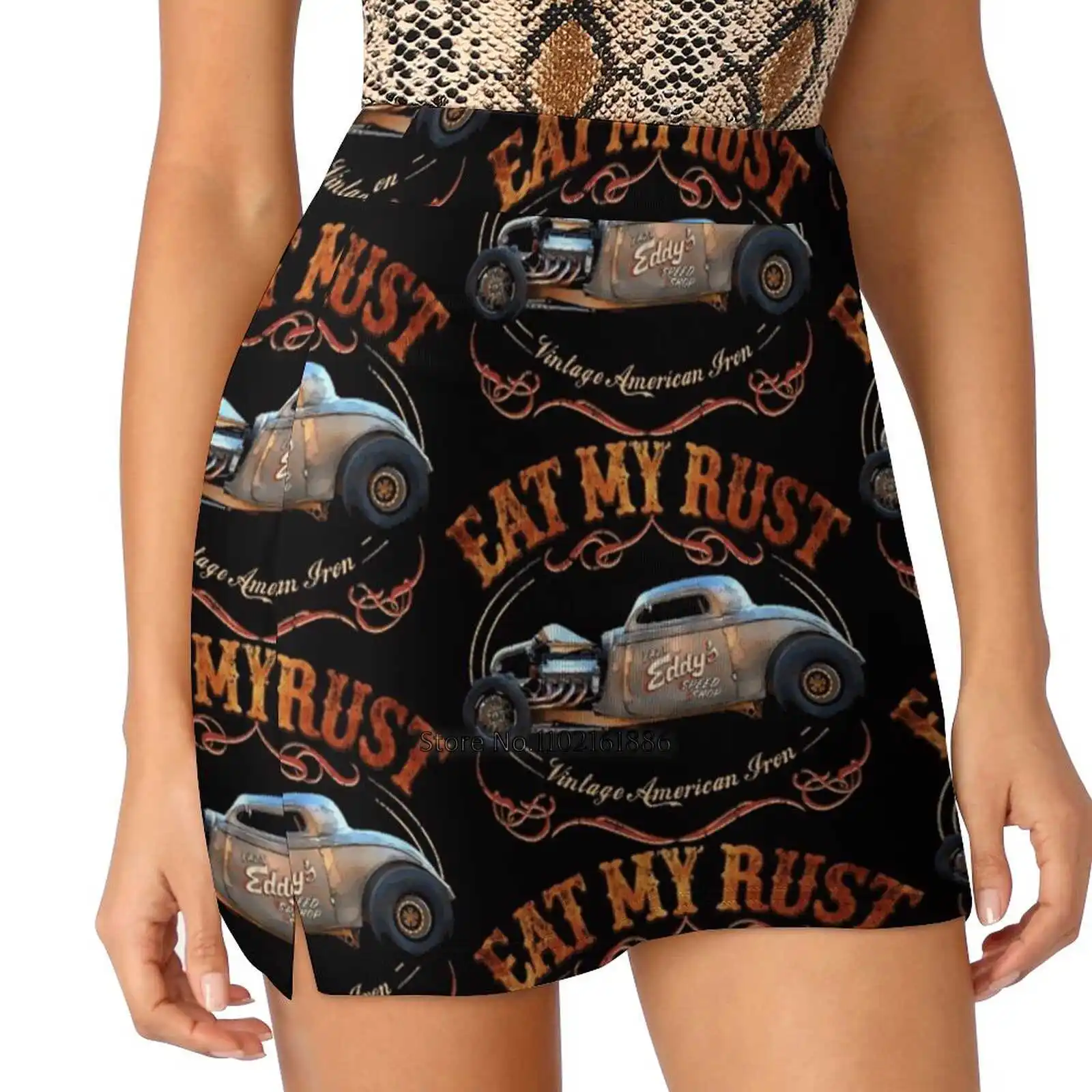 Eat My Rust - Rat Rod Women Sports Skirt Tennis Golf Dance Fitness Running Yoga Skirts Mopar Mopar Or No Car Plymouth Chrysler