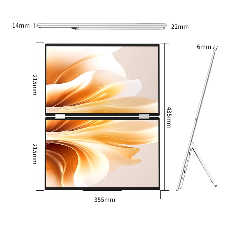 New 15.6 Inch 1080P Portable  Portable  Dual Laptop Extender External Triple Screen Display