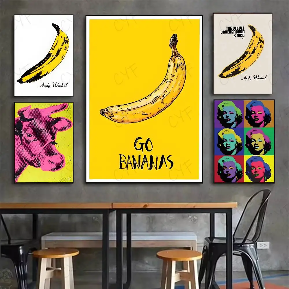 Andy Warhol Pop Sunset Banana Poster HD Art Sticky Wall Waterproof Home Living Room Bedroom Bar Aesthetic Decoration