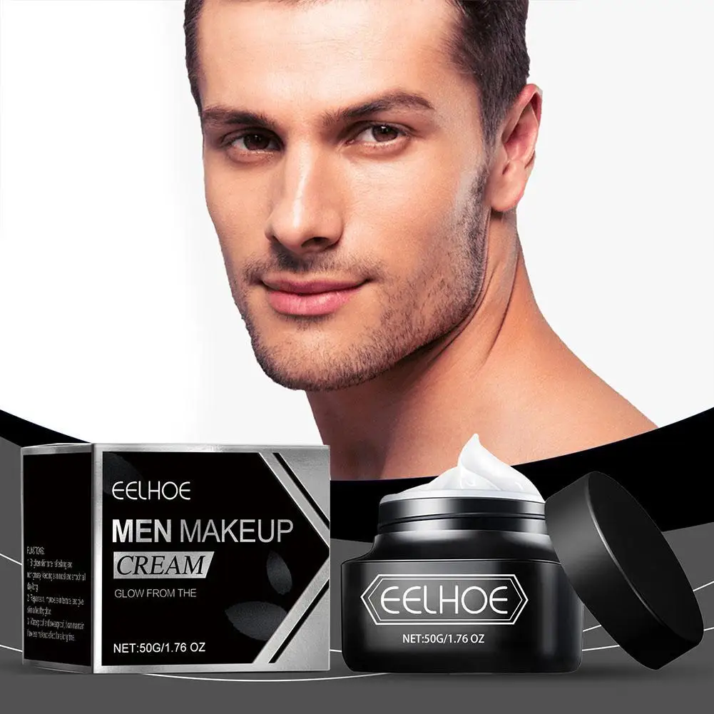 Creme bb masculino, corretivo facial, controle de óleo, à prova d'água, cobertura longa, nutritivo, creme iluminador facial bb duradouro, maquiagem s4v8