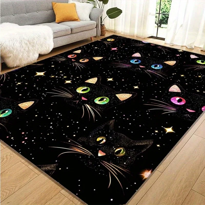 Newest Big Carpet Pop Art Black Woman Gold Chain Portrait Print Large Area Rug Non Slip Decor Floor Carpet