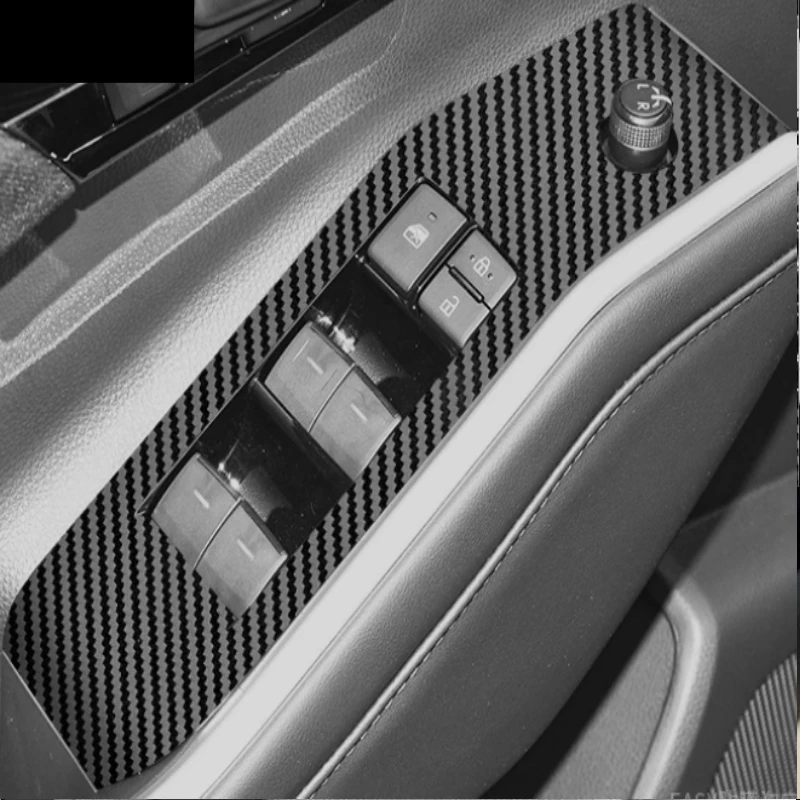 لتويوتا هايلاندر 2022-2024 ملحقات السيارة الداخلية طبقة التحكم المركزي ألياف الكربون مقاومة للخدش ملصق واقي