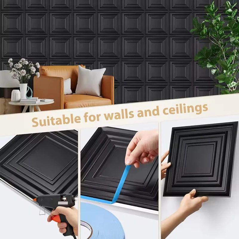 30x30cm house wall renovation stereo 3D wall panel non-self-adhesive 3D wall sticker art tile 3d wallpaper room bathroom ceiling
