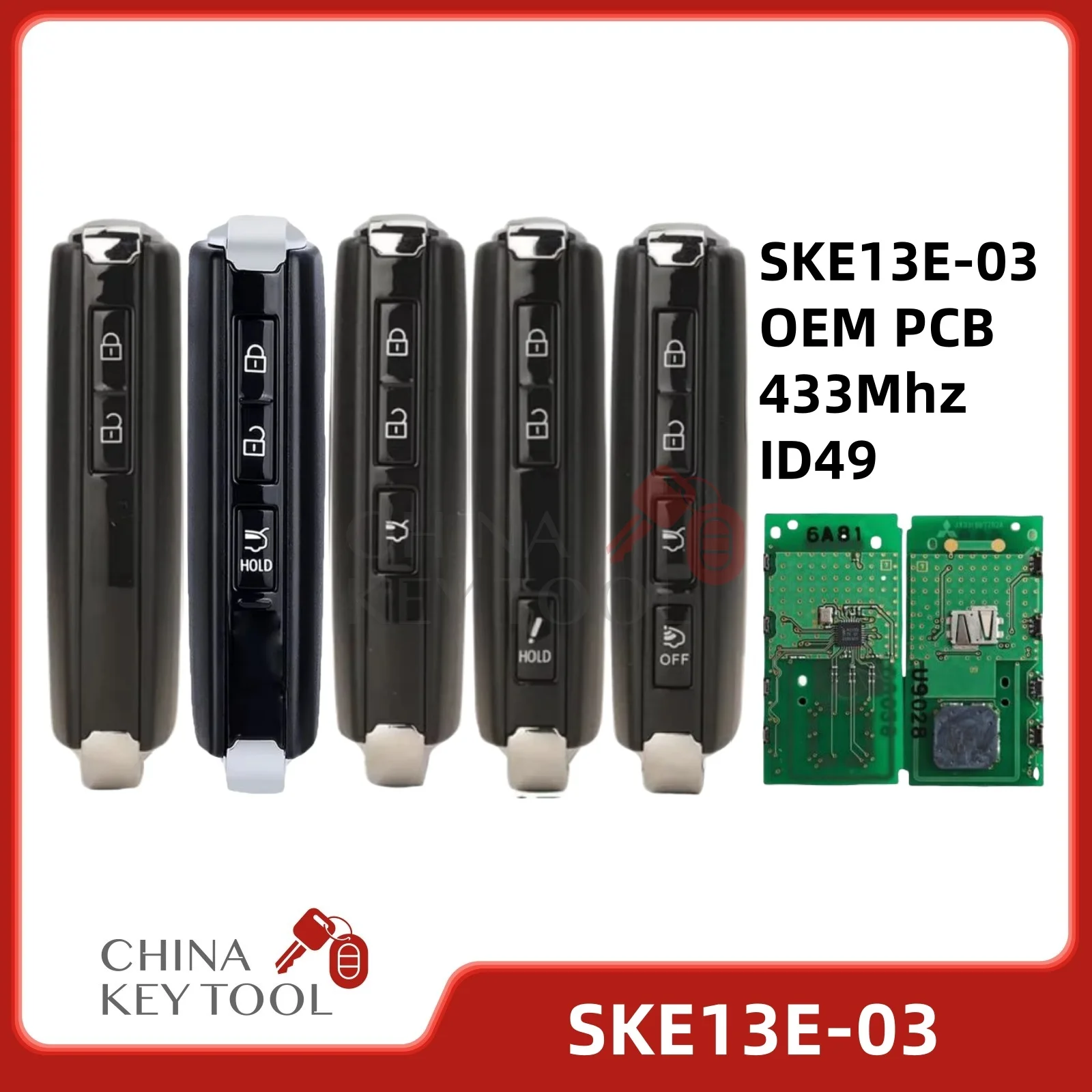 1PCS Original SKE13E-03 Smart Key Fob For Mazda 2 3 CX-5 CX-8 CX-9 CX-30 2019 2020 2021 2022 2023 TAYJ-67-5DY 433Mhz ID49