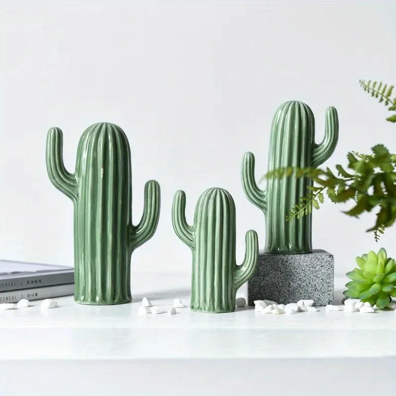 

Simulation Cactus Decoration, Ceramic Crafts Art Decoration, Home Photography Props, Green Room Decoration, Indoor Decoration