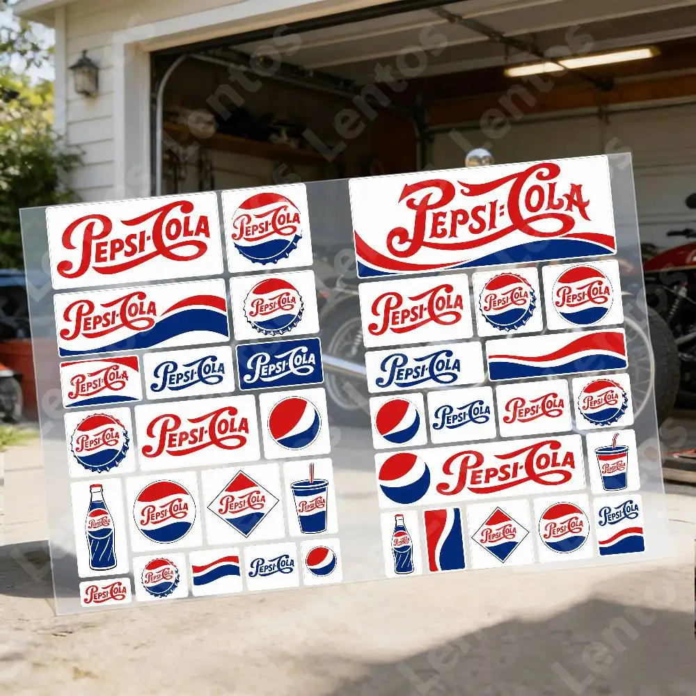 P-pep-si C-o-la Waterproof Reflective Motorbike Stickers Easy Peel Removable Decals For Motorcycle Car