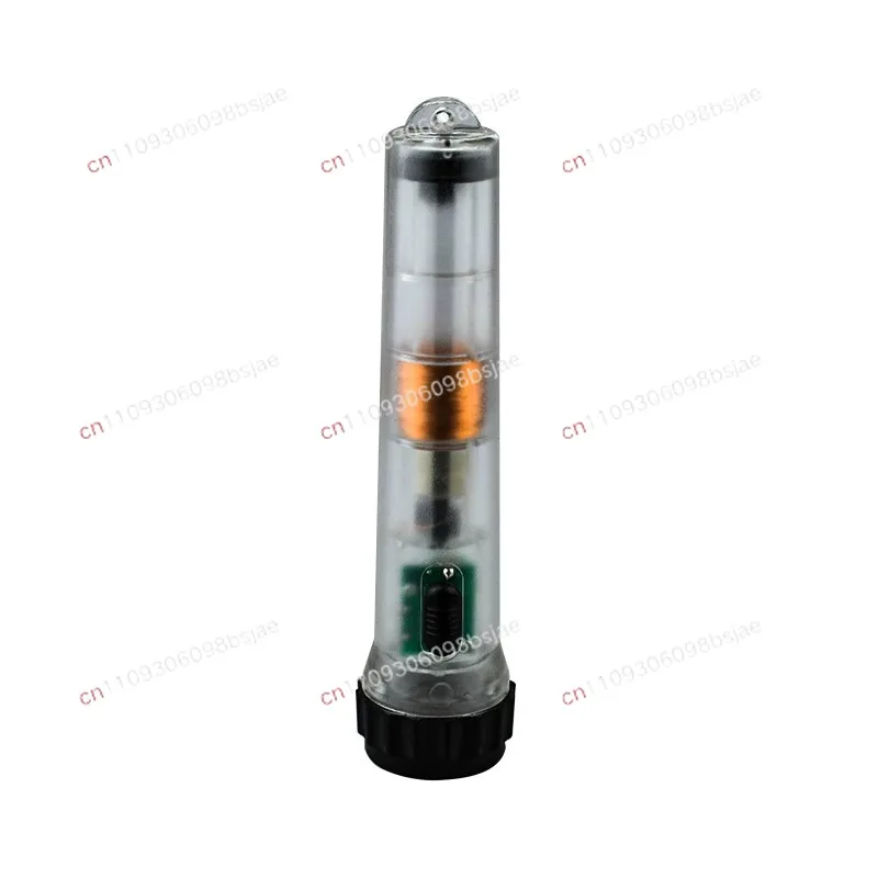 Flashlight Hand-cranked shaking charging Farah Flashlight Strong magnet Self-generated transparent flashlight
